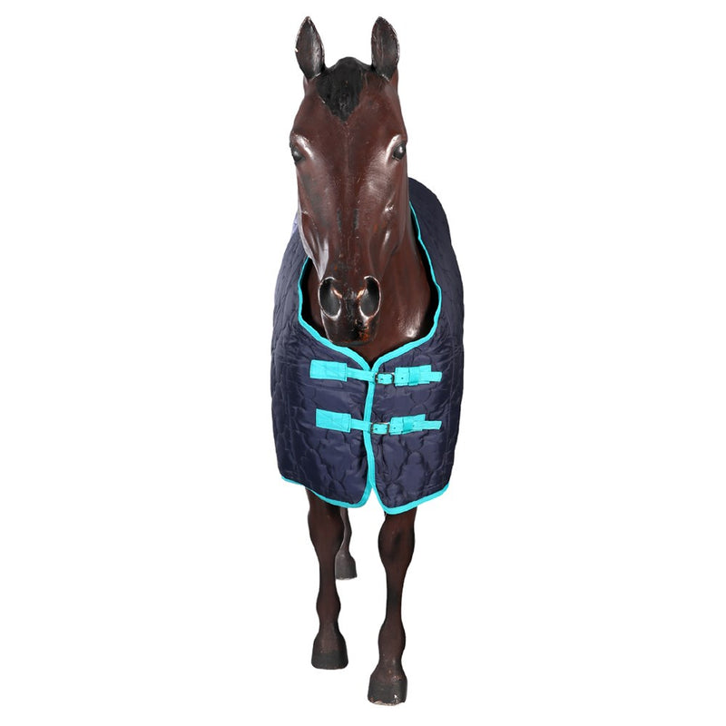 Kozy Quilted Stable Rug 420d 200gm Fill Navy & Teal [:5&