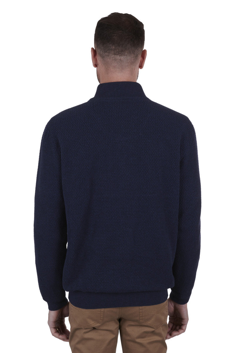 Jumper Thomas Cook Ryan 1/4 Zip Petrol Mens [:medium]