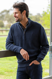 Jumper Thomas Cook Ryan 1/4 Zip Petrol Mens [:medium]