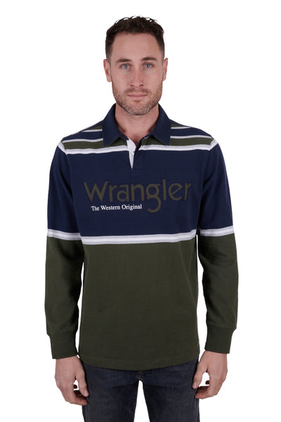 Rugby Top Wrangler Richard Cypress & Navy Mens [:medium]