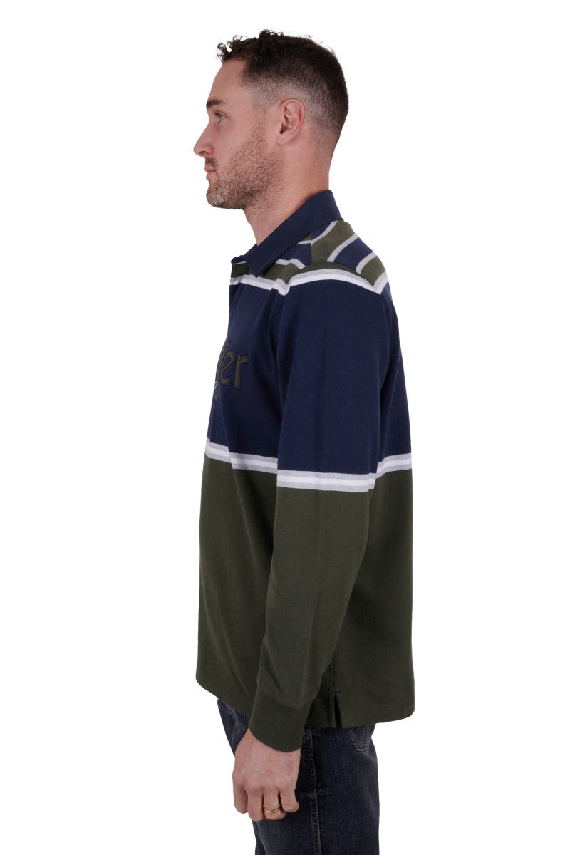 Rugby Top Wrangler Richard W24 Cypress & Navy Mens [:medium]