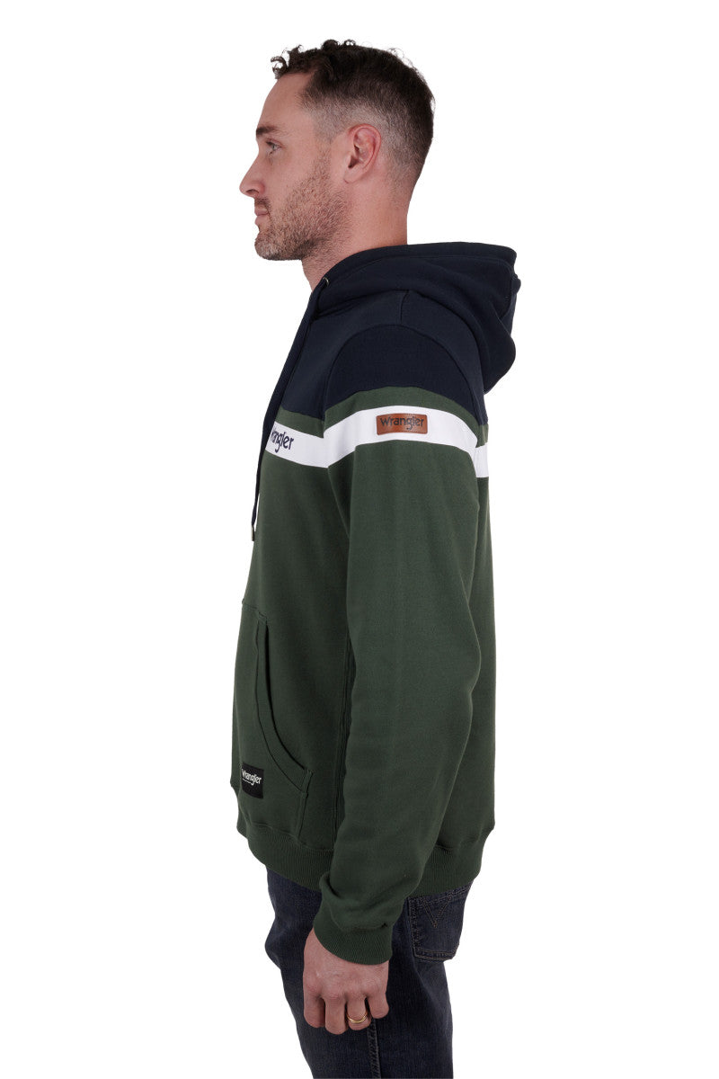 Hoodie Wrangler Jonathon Navy & Cypress Mens [:medium]