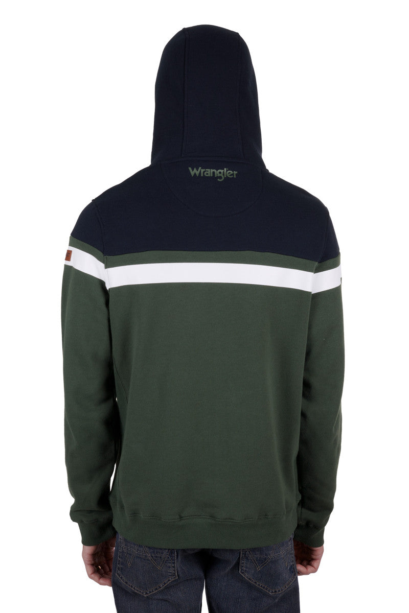 Hoodie Wrangler Jonathon Navy & Cypress Mens [:medium]