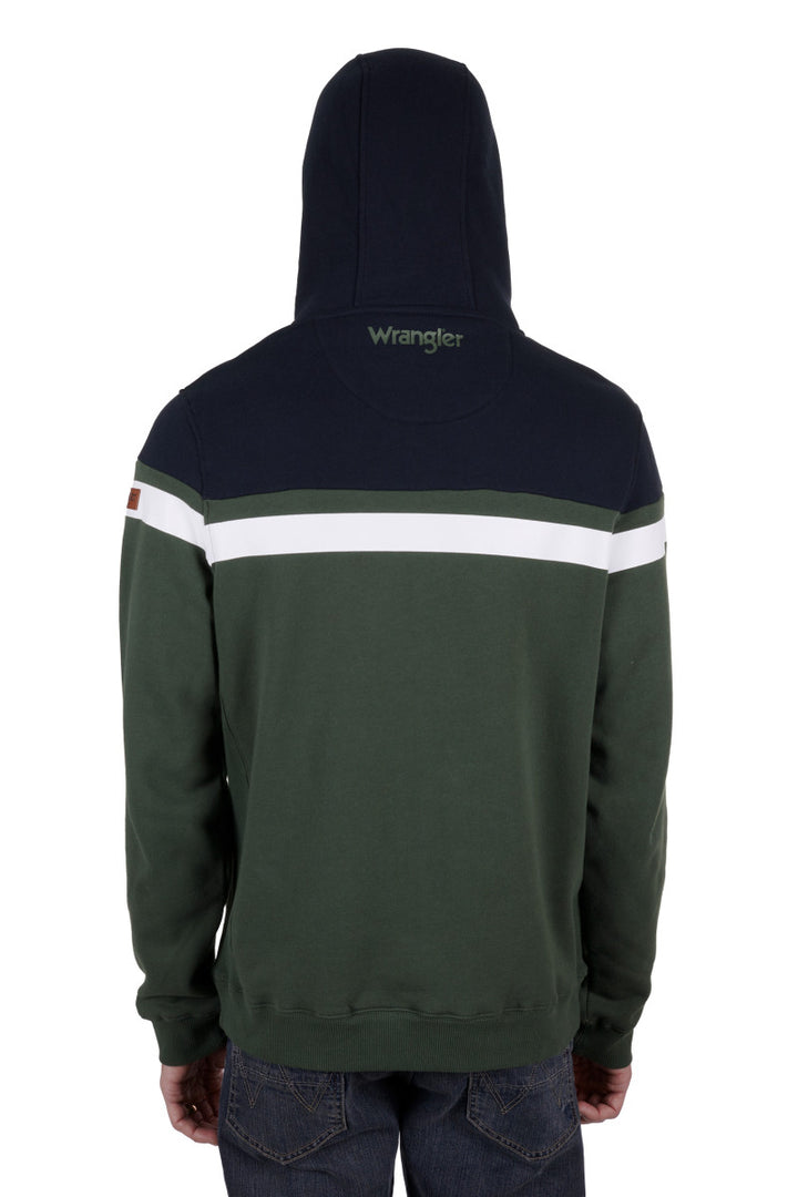 Hoodie Wrangler Jonathon Navy & Cypress Mens [:medium]