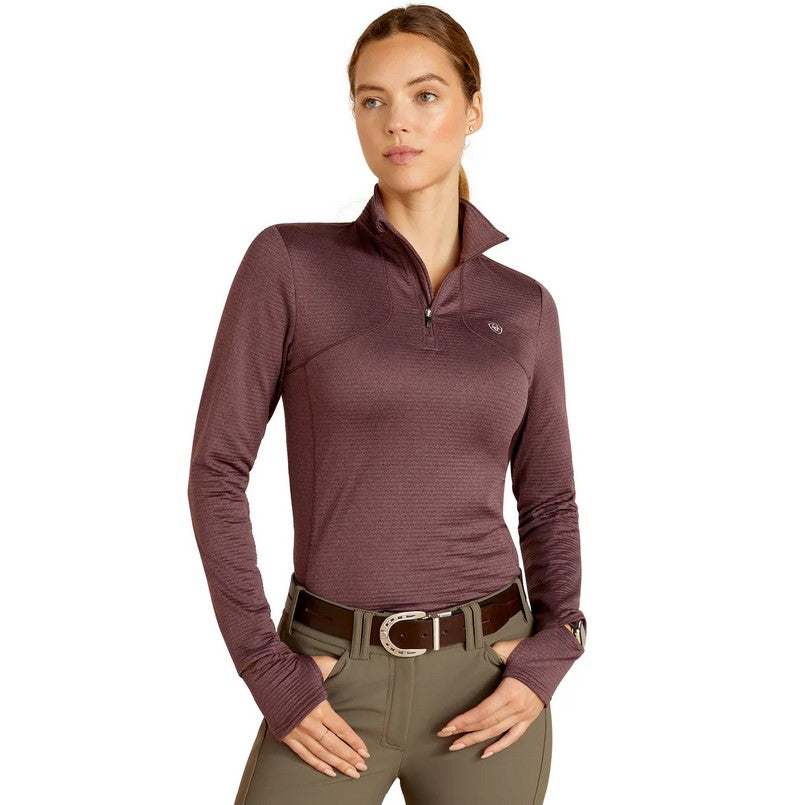 Top Ariat Gridwork 1/4 Zip W24 Huckleberry Ladies [:small]
