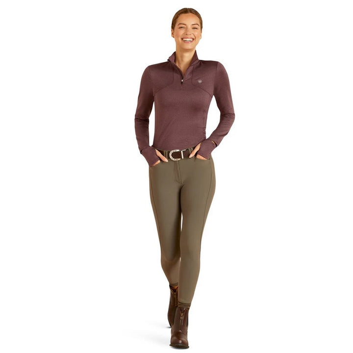 Top Ariat Gridwork 1/4 Zip W24 Huckleberry Ladies [:small]