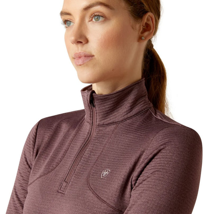Top Ariat Gridwork 1/4 Zip W24 Huckleberry Ladies [:small]