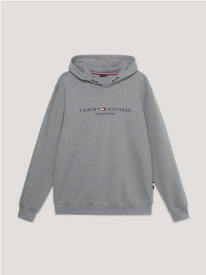 Hoodie Tommy Hilfiger Williamsburg Graphic Grey Melange Mens [:medium]