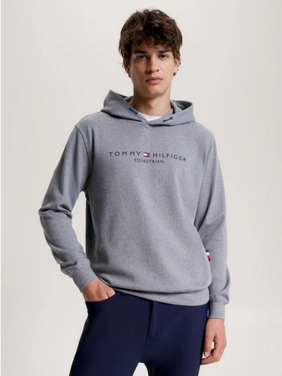 Hoodie Tommy Hilfiger Williamsburg Graphic Grey Melange Mens [:large]