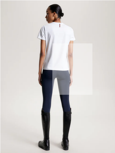 Tee Shirt Tommy Hilfiger Brooklyn Graphic Short Sleeve Optic White Ladies [:small]