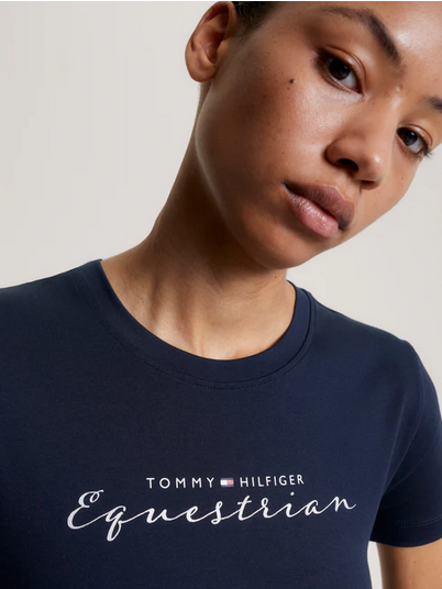 Tee Shirt Tommy Hilfiger Brooklyn Graphic Short Sleeve Desert Sky Ladies [:large]