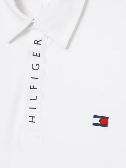 Polo Top Tommy Hilfiger Harlem Logo Short Sleeve Optic White Mens [:medium]