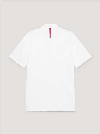 Polo Top Tommy Hilfiger Harlem Logo Short Sleeve Optic White Mens [:medium]
