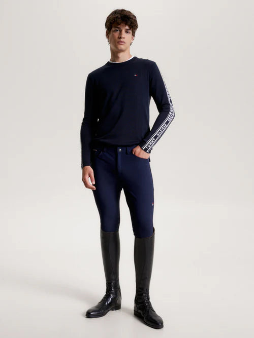 Sweater Tommy Hilfiger Seattle Jacquard Logo Desert Sky Mens [:medium]