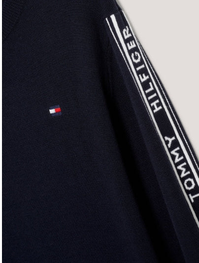 Sweater Tommy Hilfiger Seattle Jacquard Logo Desert Sky Mens [:medium]