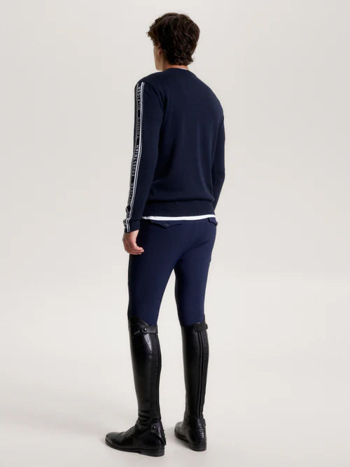 Sweater Tommy Hilfiger Seattle Jacquard Logo Desert Sky Mens [:medium]