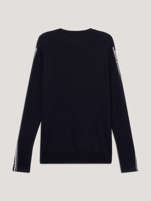 Sweater Tommy Hilfiger Seattle Jacquard Logo Desert Sky Mens [:medium]