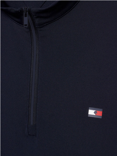 Training Top Tommy Hilfiger Wellington Long Sleeve 1/4 Zip Desert Sky Mens [:medium]