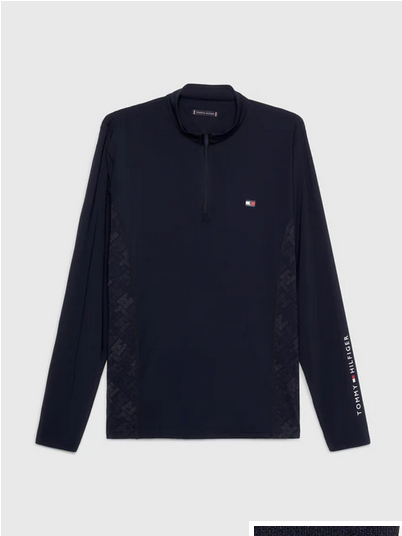 Training Top Tommy Hilfiger Wellington Long Sleeve 1/4 Zip Desert Sky Mens [:medium]