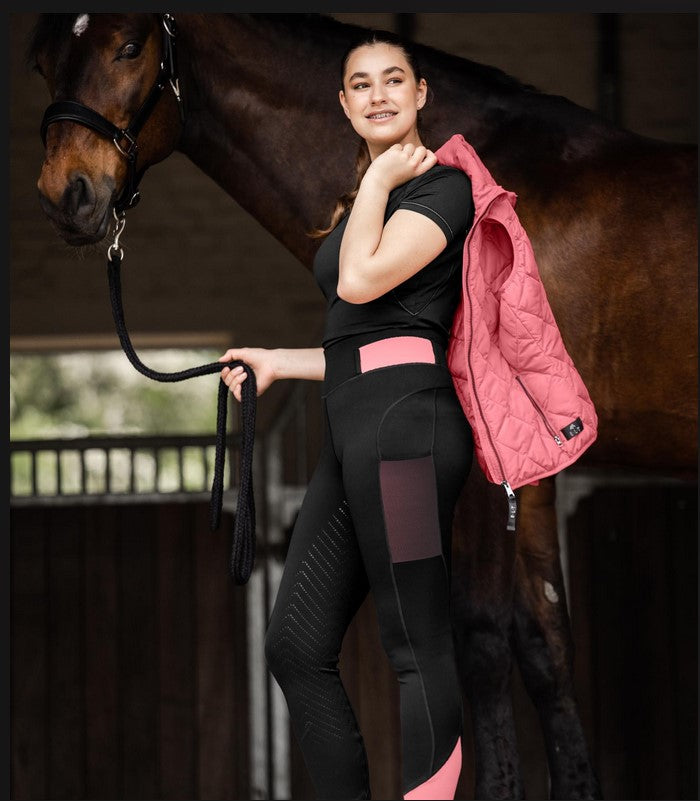 Tights Elt Noemi Riding Leggings Black & Flamingo Ladies [:10/38]