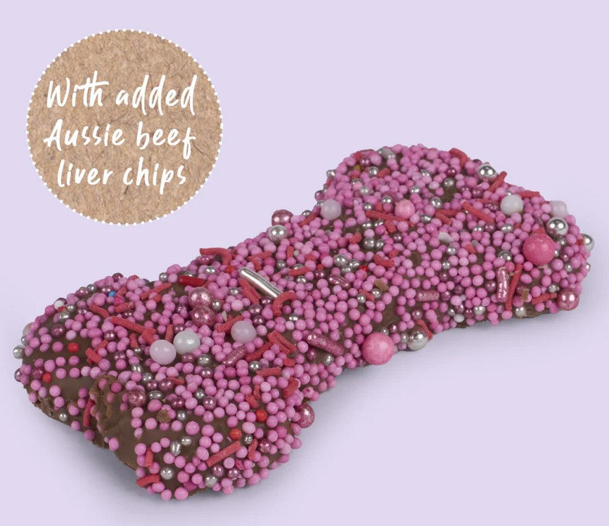 Kazoo Treat Dog Fun Bone Biscuit Pink