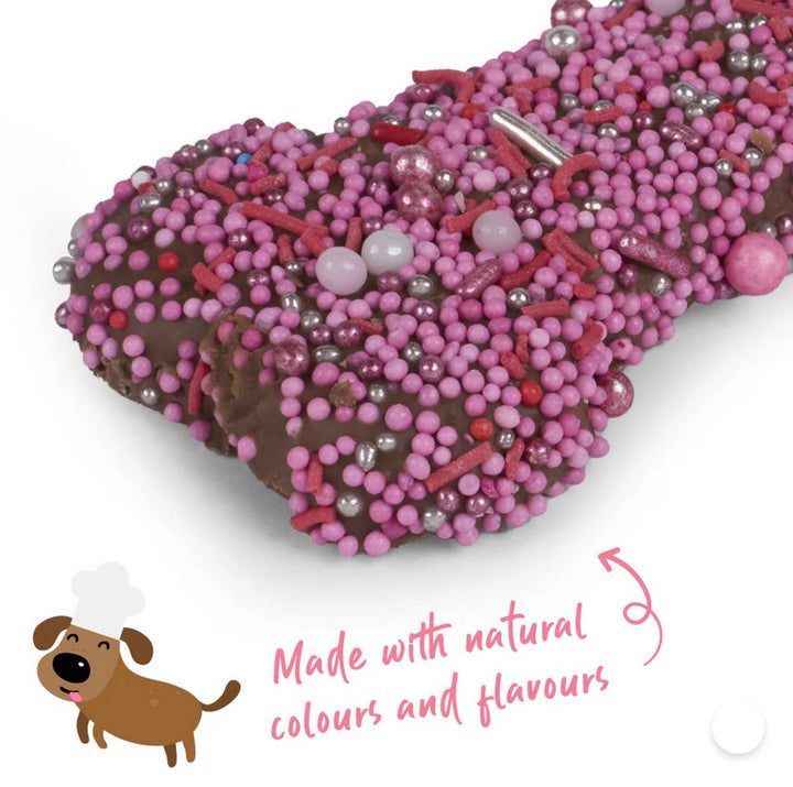 Kazoo Treat Dog Fun Bone Biscuit Pink