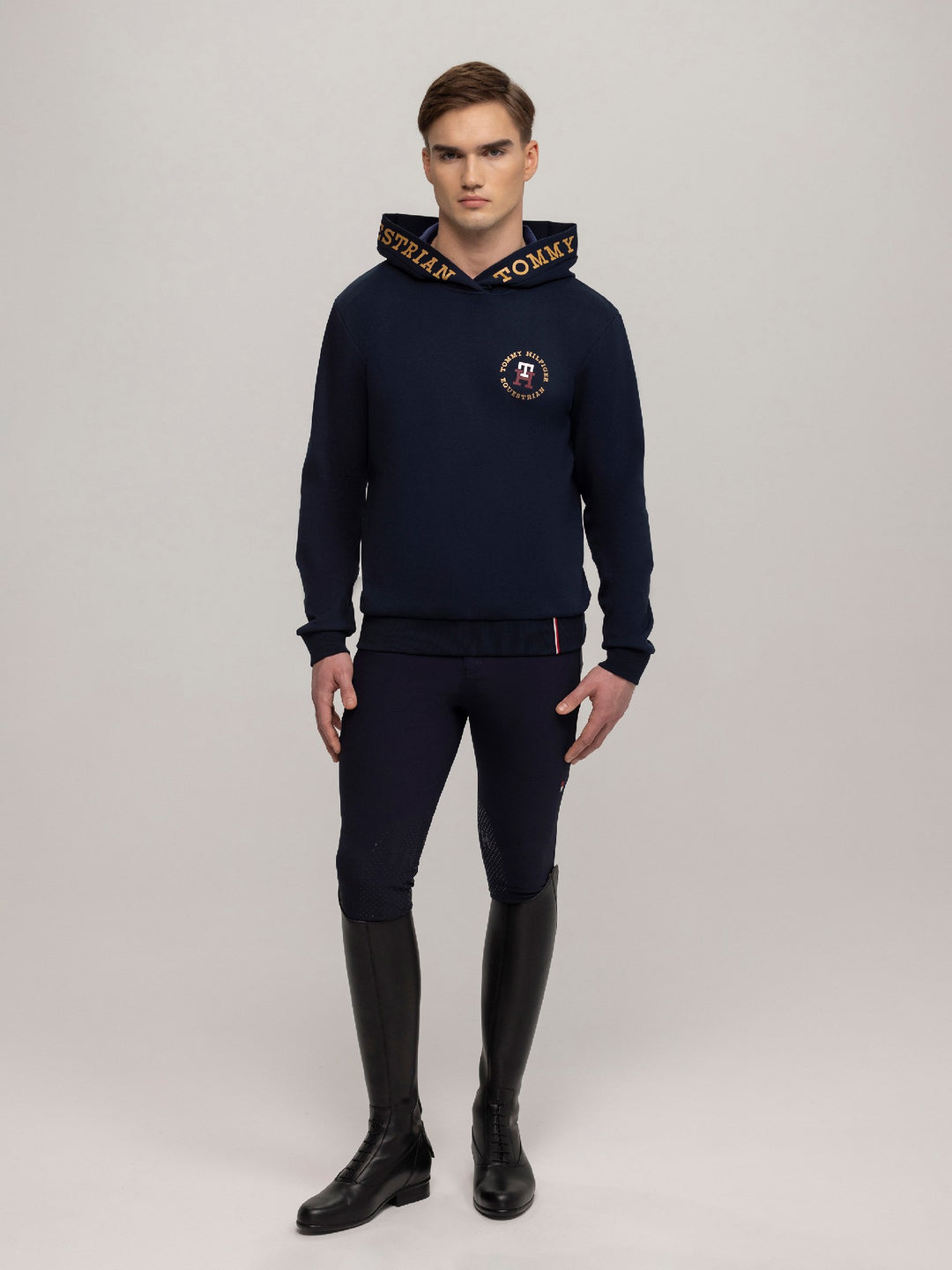 Hoodie Tommy Hilfiger Austin Logo  Desert Sky Mens [:medium]