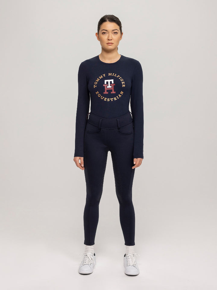 Tee Shirt Tommy Hilfiger Ohio Graphic Long Sleeve Desert Sky Ladies [:small]