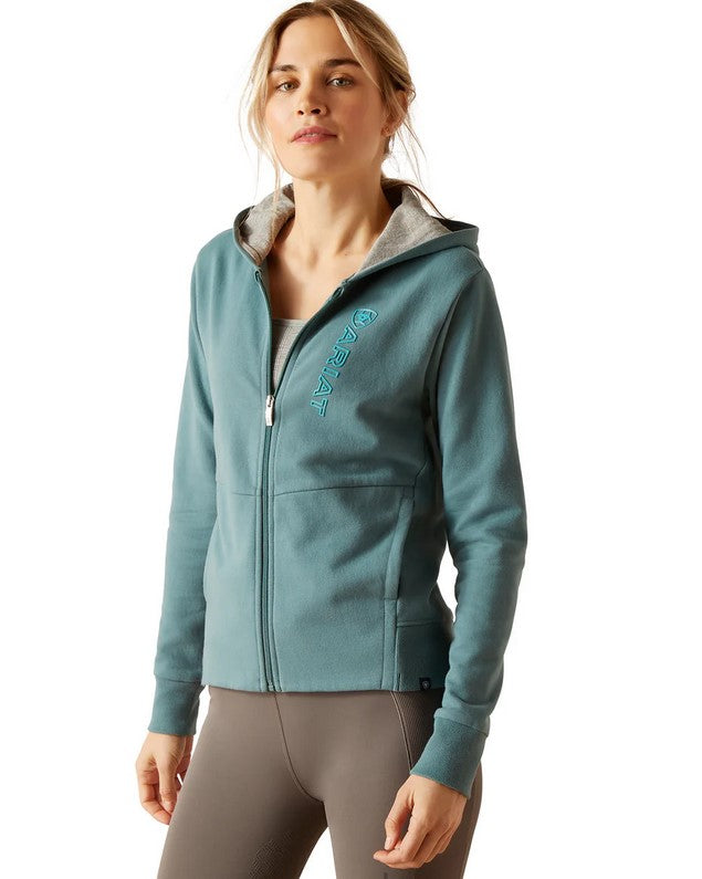 Hoodie Ariat Team Logo S24 Glacier Lake Ladies [:xs]