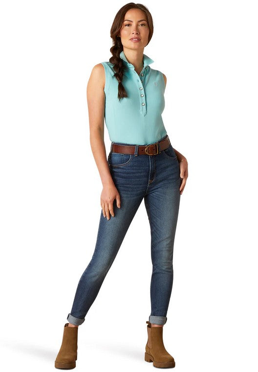 Polo Top Ariat Prix 2.0 Sleeveless S24 Marine Blue Ladies [:small]