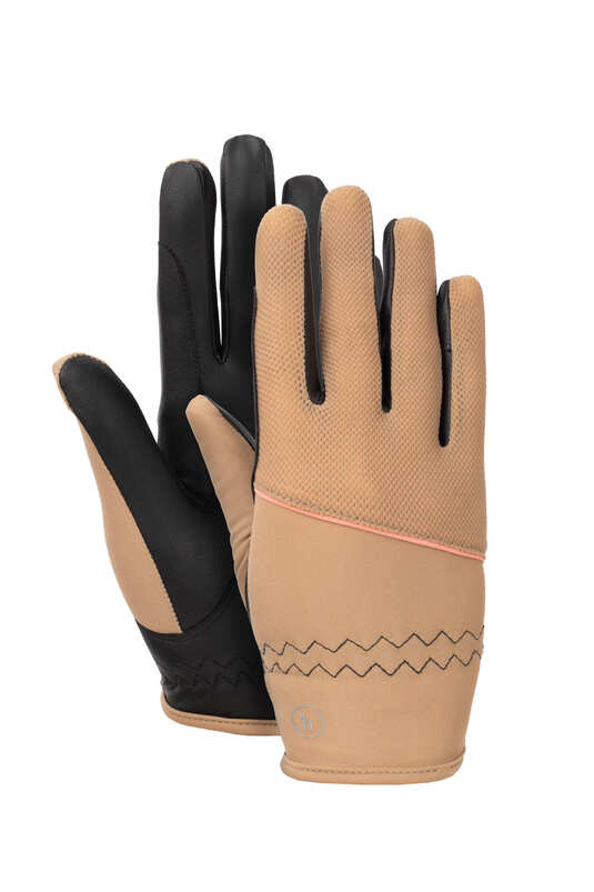 Gloves Horze Sade Summer S24 Warm Taupe Junior [:4]