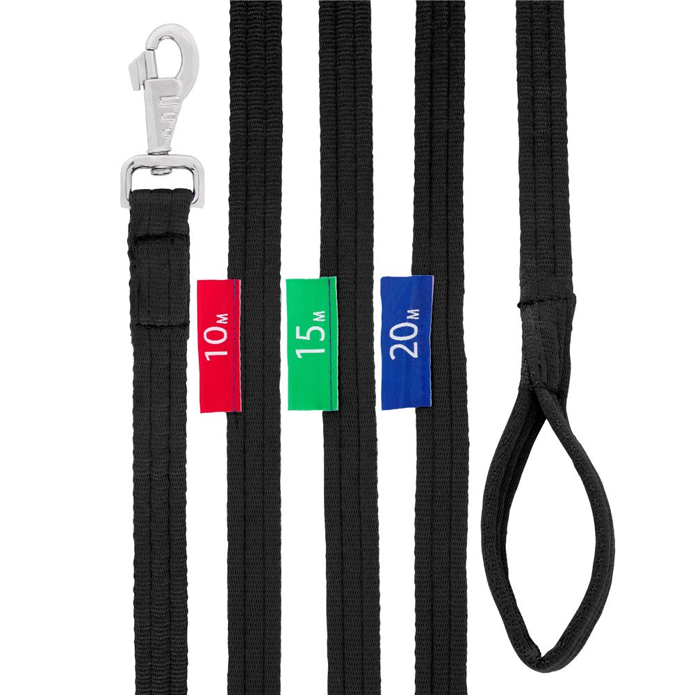 Lunge Lead With Circle Markers Showmaster Black