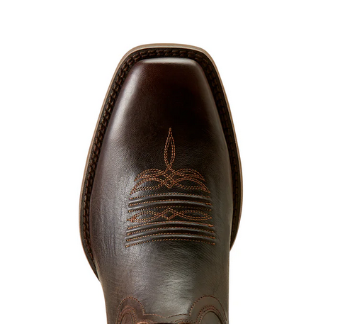 Western Boots Ariat Herdsman Square Toe Burnished Chocolate Mens [:8.0]