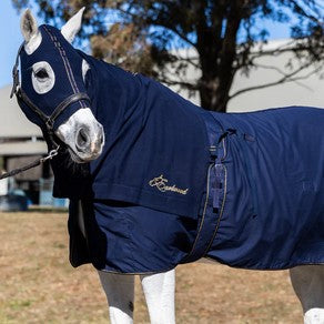 Cotton Hood Earlwood With Zip Navy & Gold [:cob]