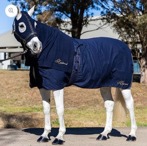 Cotton Hood Earlwood With Zip Navy & Gold [:cob]