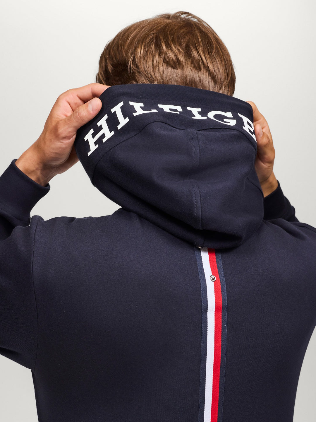Hoodie Tommy Hilfiger Glenn Zip Up Desert Sky Mens [:medium]