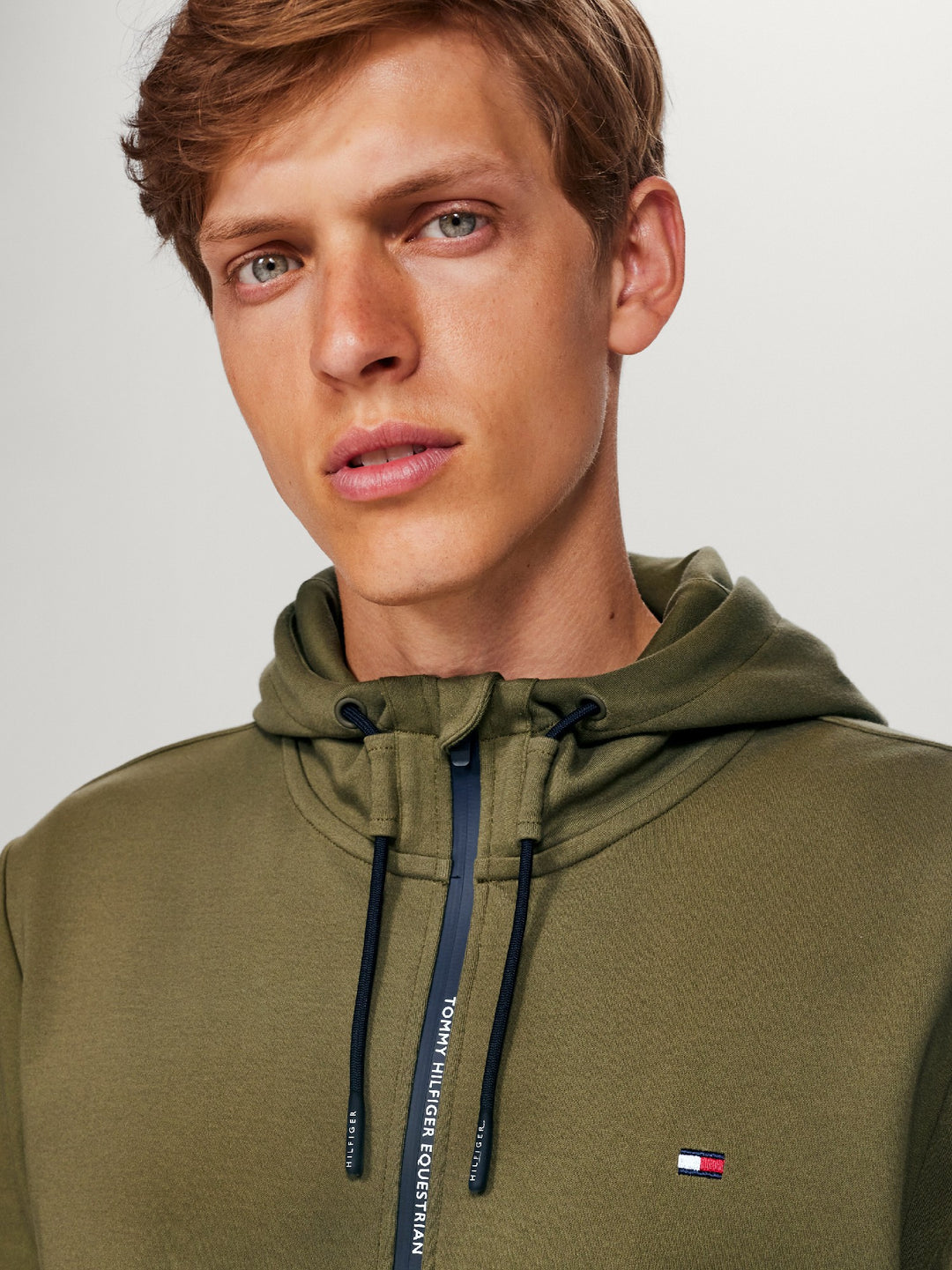 Hoodie Tommy Hilfiger Glenn Zip Up Utility Olive Mens [:medium]