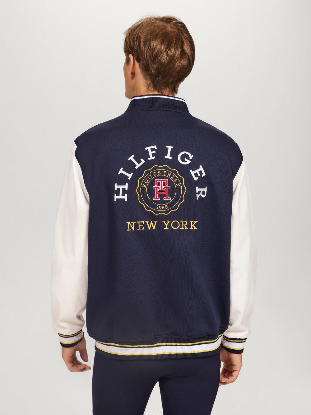 Jacket Tommy Hilfiger Thompson Varsity  Desert Sky Mens [:medium]