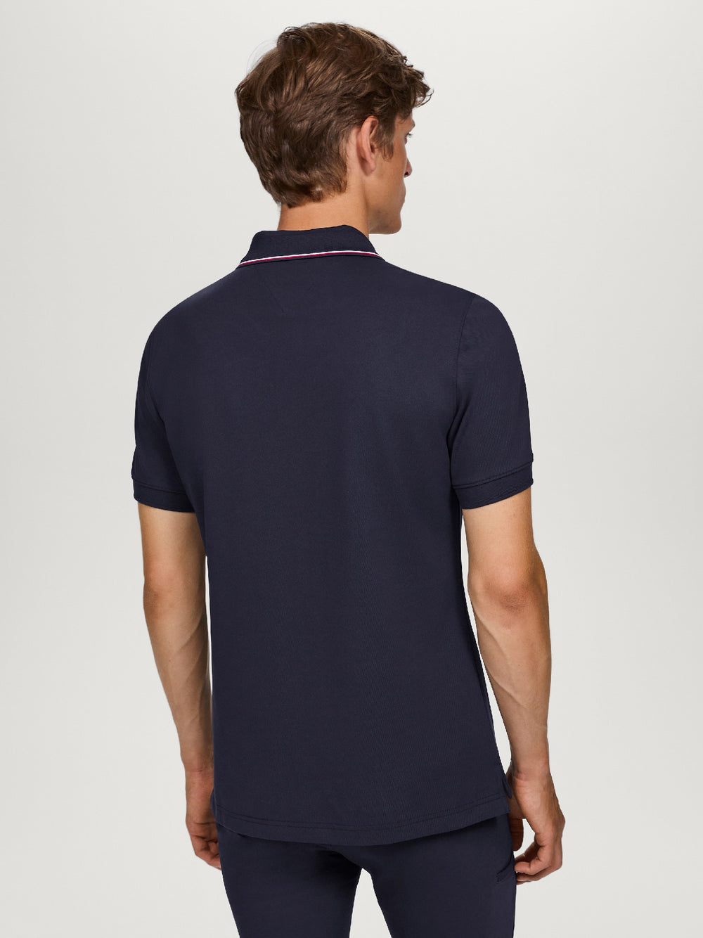 Polo Top Tommy Hilfiger Harrison Pique  Short Sleeve Desert Sky Mens [:medium]