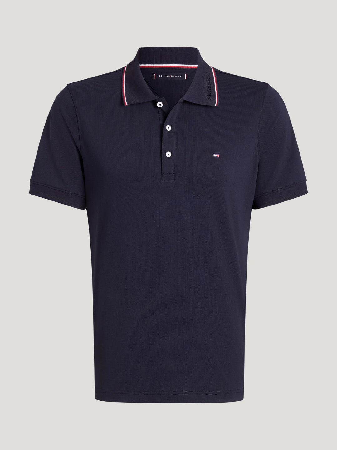 Polo Top Tommy Hilfiger Harrison Pique  Short Sleeve Desert Sky Mens [:medium]