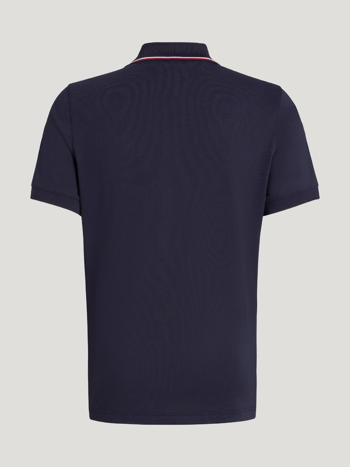 Polo Top Tommy Hilfiger Harrison Pique  Short Sleeve Desert Sky Mens [:medium]