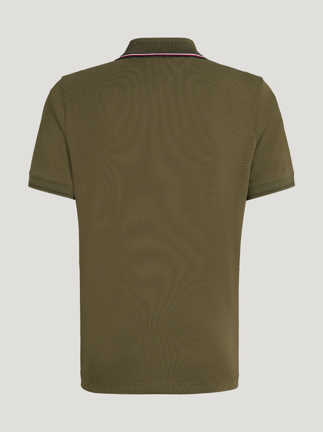 Polo Top Tommy Hilfiger Harrison Pique  Short Sleeve Utility Olive Mens [:medium]