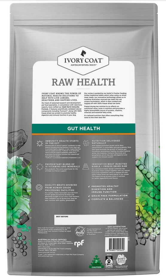 Ivory Coat Raw Health Dog Adult Gut Health 1.8kg