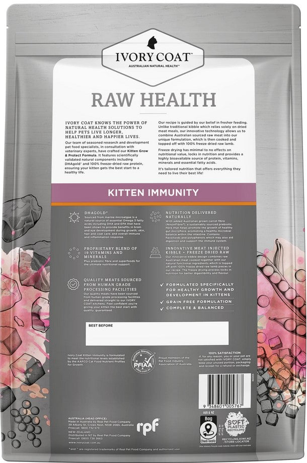 Ivory Coat Raw Health Cat Kitten Immunity 2kg