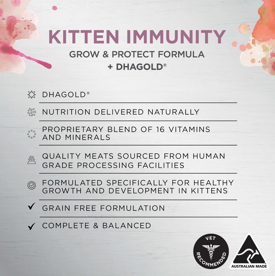 Ivory Coat Raw Inspired Wet Cat Kitten Immunity 85gm Box Of 12