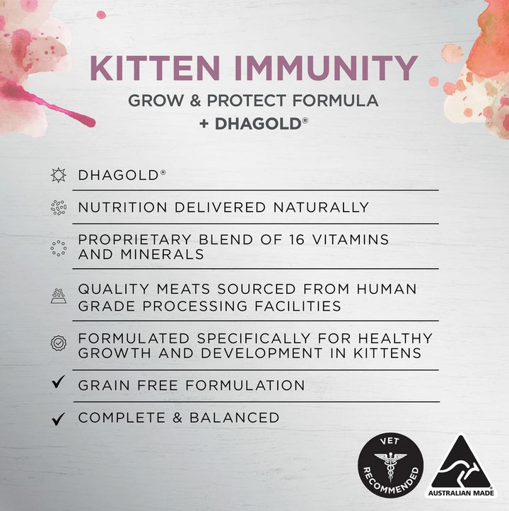 Ivory Coat Raw Inspired Wet Cat Kitten Immunity 85gm Box Of 12