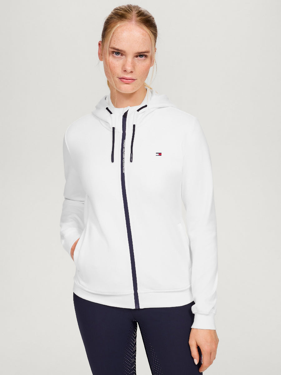 Hoodie Tommy Hilfiger Kingston Zip Up Ecru Ladies [:small]