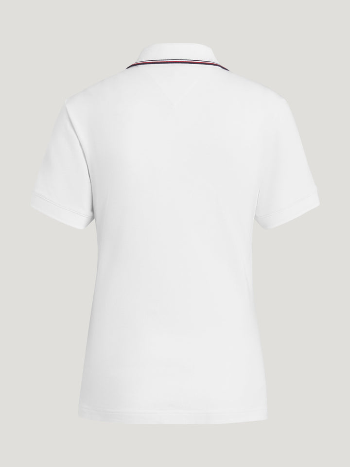 Polo Top Tommy Hilfiger Camden 1/4 Zip Short Sleeve Optic White [:small]