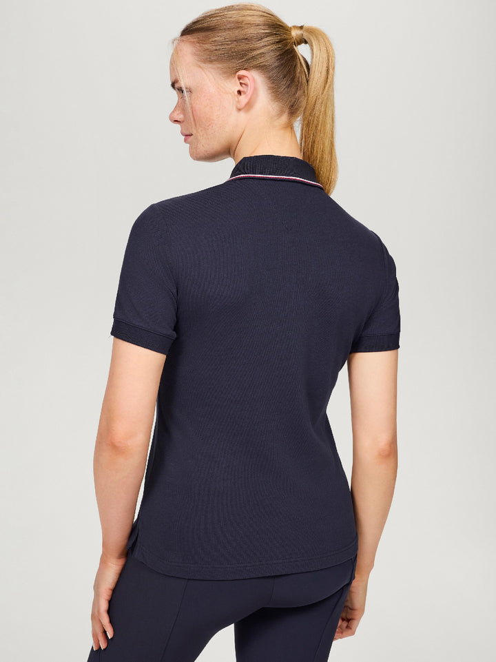 Polo Top Tommy Hilfiger Camden 1/4 Zip Short Sleeve Desert Sky [:large]