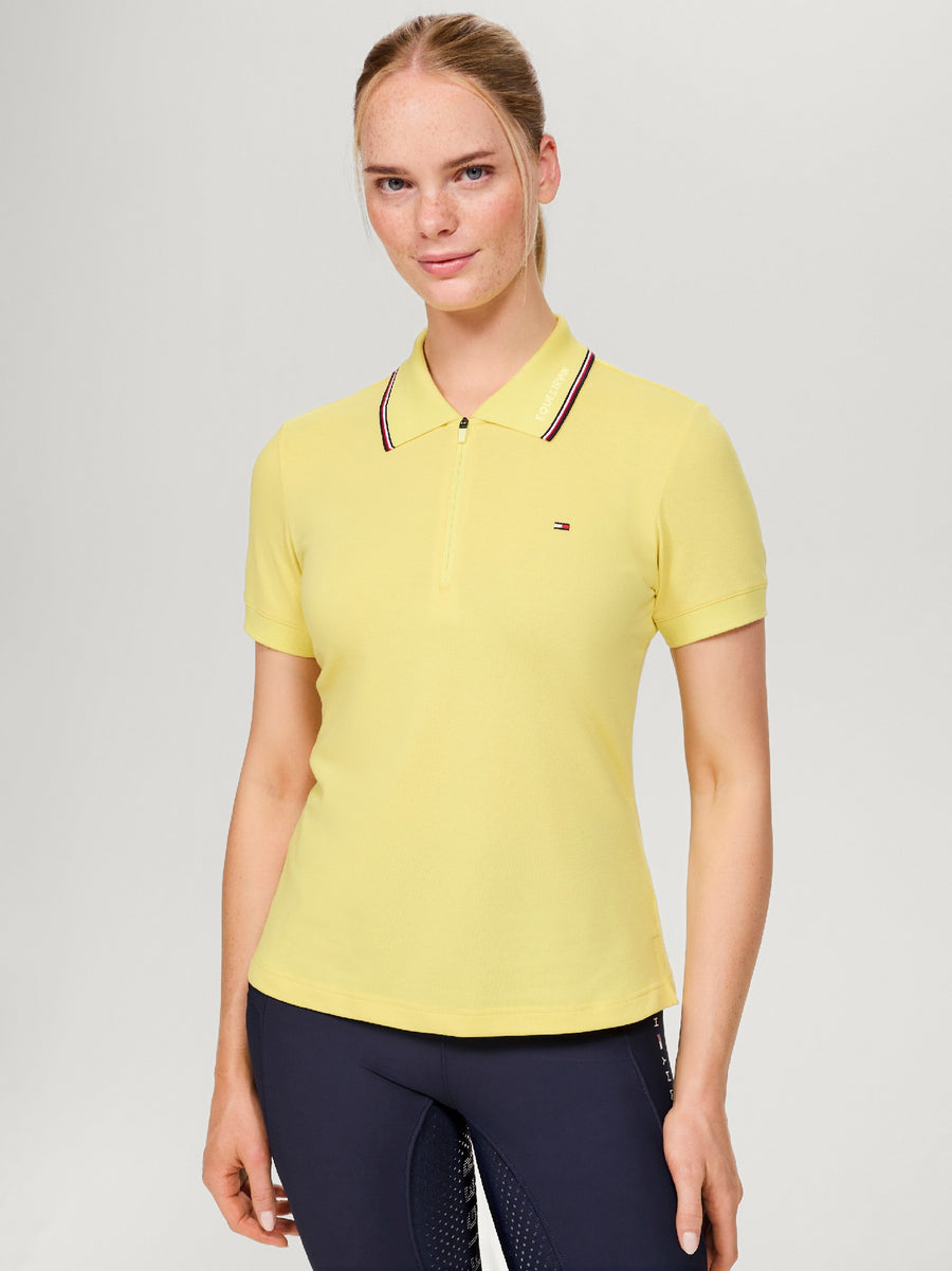 Polo Top Tommy Hilfiger Camden 1/4 Zip Short Sleeve Citronella [:small]